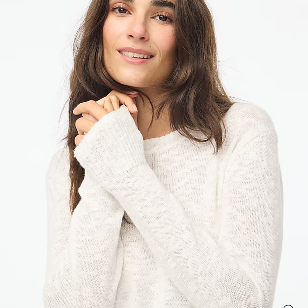 NWT  J Crew Factory White Beach Sweater